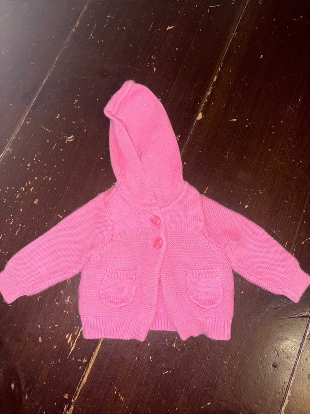Hanna Andersson 100% Cotton Pink Hooded Cardigan